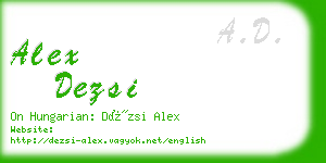 alex dezsi business card